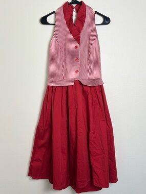 Disney Parks Collection Dapper Dan Red Halter-Style Dress Size Large
